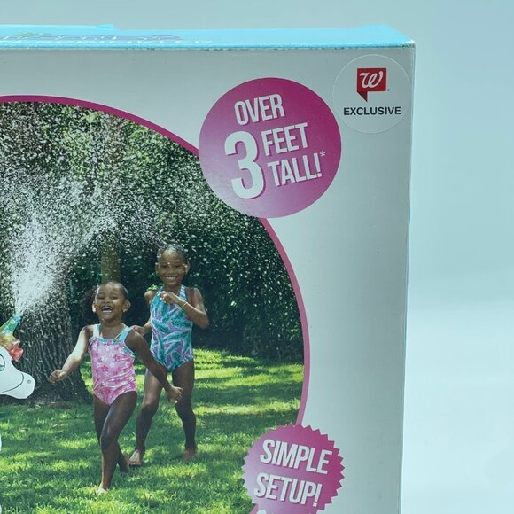 Pool Candy Inflatable Unicorn Sprinkler White Water Play 3 Feet Tall - Picture 4 of 11